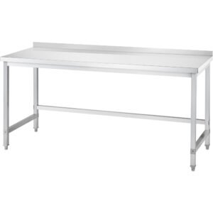 Edelstahl-Wandtisch mit Aufkantung – 1200 × 600 mm