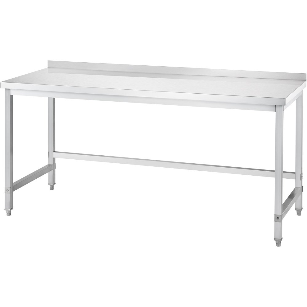 Edelstahl-Wandtisch mit Aufkantung – 1200 × 600 mm