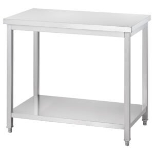Edelstahl-Arbeitstisch mit Ablage – 1000 × 600 mm