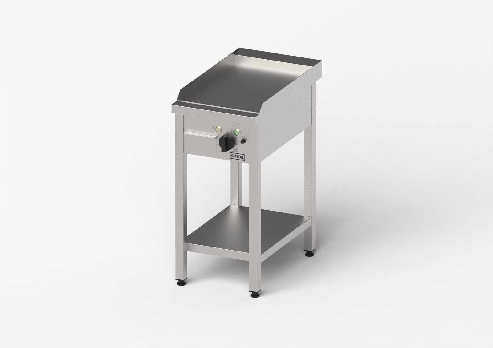 Elektrische Grillplatte, glatt, 40 × 70 cm – 4 kW, 400 V